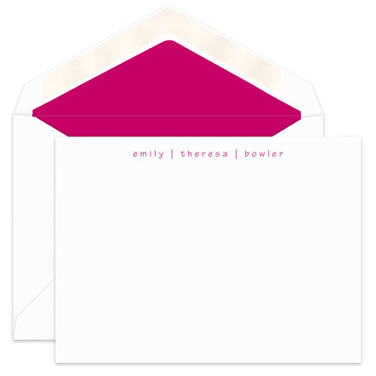 Sectional Flat Note Cards - Raised Ink